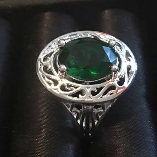 Pretty Cr Topaz in 925 Sterling Silver Ring Imported Filled Jewelry
