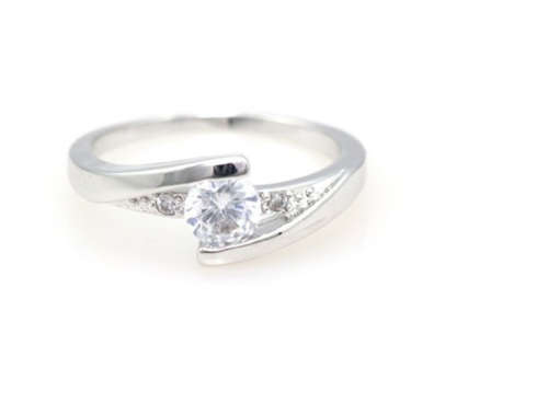 Adorable Sim Diamond in 925 Sterling Silver Ring imported Filled