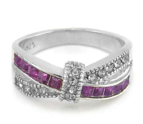 Attractive Cr,.Amethyst Set in 925 Sterling Silver Imported filled Jewelry
