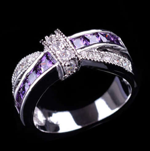 Attractive Cr,.Amethyst Set in 925 Sterling Silver Imported filled Jewelry
