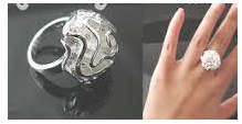 Eye Catching 925 Sterling Silver Rose Ring Imported Filled