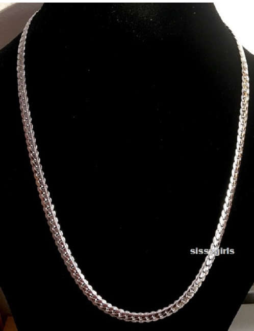 Dazzling 6mm Unisex Neck Chain (50cm) with 925 Marking Imported Filed Jewelry