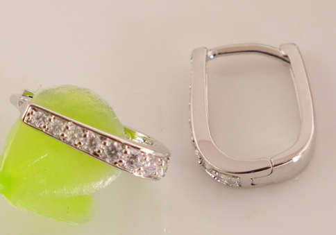 Petite Yet Sexy Diamante Set in 925 Silver Imported Filled Earrings