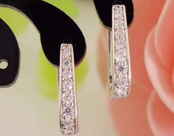 Petite Yet Sexy Diamante Set in 925 Silver Imported Filled Earrings