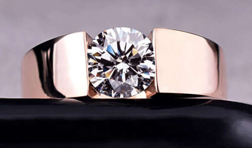 Fabulous 18ct Rose Gold Wedding/Engagement Ring Imported Filled Jewelry