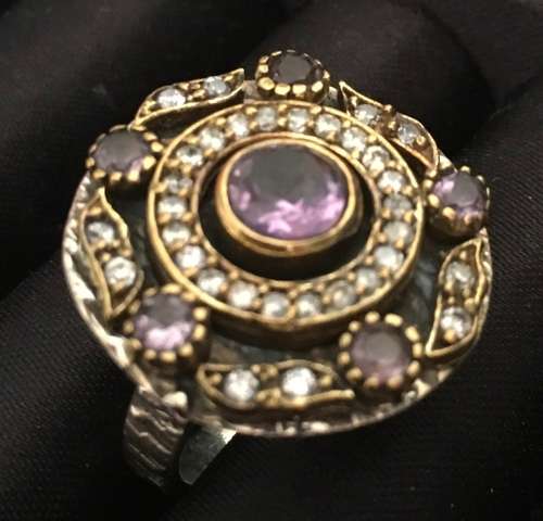 GENUINE 925 STERLING SILVER GEMSTONE  RING