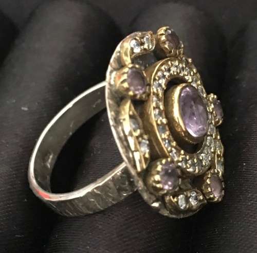 GENUINE 925 STERLING SILVER GEMSTONE  RING