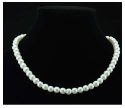 Classy Ileana One Strand Imported Cr.Pearl Neck Chain