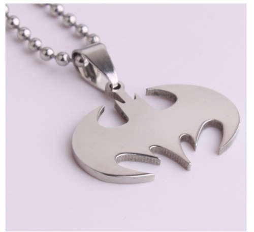Batman Superhero Pendant 316L  Stainless Steel Unisex Necklace Chain Imported