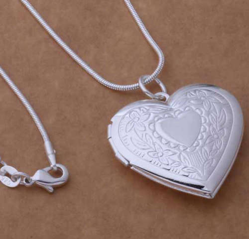 Super-B Heart Shape Locket (Can Open) with Matching Free Neck Chain
