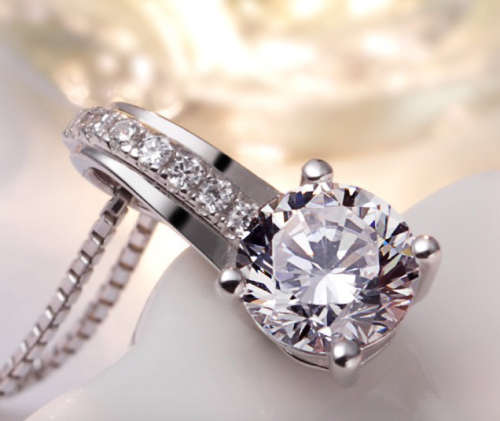 Petite Yet Sexy **SissyGirls** Sim.Diamonds Pendant with Free Matching Neck Cain