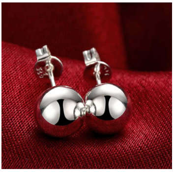 Petite Yet Sexy -- SissyGirls-- Imported Ball Stud Earrings with 925 Marking