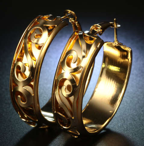 Dazzling **SissyGirls** 18ct Yellow Gold Imported Filled Earrings