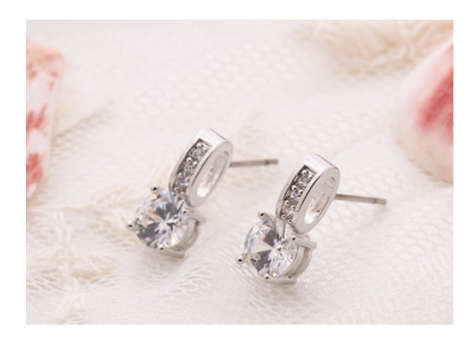 Petite Yet Sexy **SissyGirls** Sim.Diamonds Set in White Gold Filled Earrings