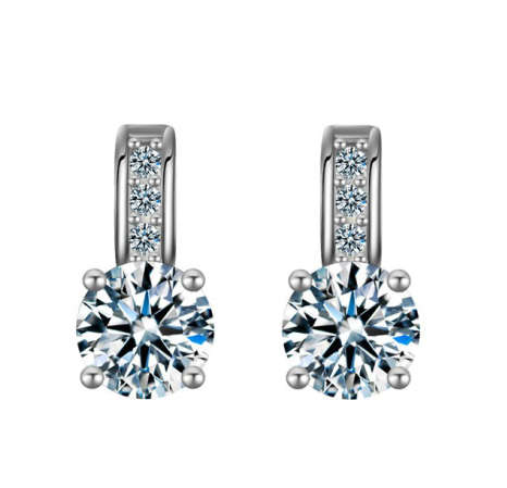 Petite Yet Sexy **SissyGirls** Sim.Diamonds Set in White Gold Filled Earrings