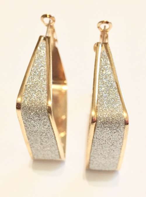Attractive Square Cut Glitter Imported Earrings
