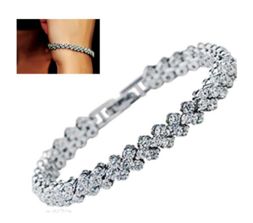 SuperB** New Arrival** (SISSY-GIRLS) Imported White Gold Filled Crystal Bracelet