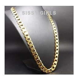 Quality Unisex 8mm 14K Yellow Gold Filled Imported Neck Chain