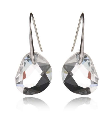 Gorgeous Teardrop White Rolled Gold Imported   Earrings