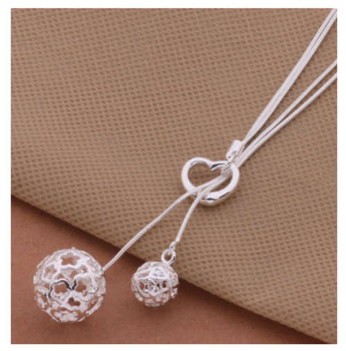Gorgeous 925 Sterling Silver Charm Pendant Neck Chain with 925 Stamp Imported Filled Jewelry