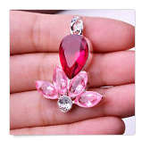 Sassy Simulated Pink Sapphires Set in 925 Sterling Silver Imported Filled Pendant with 925 Stamp