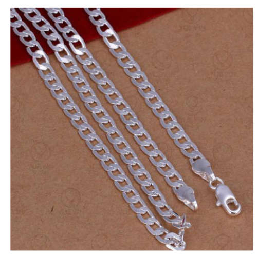 Flashing Unsex 925 Sterling Silver Imported Filled Neck Chain