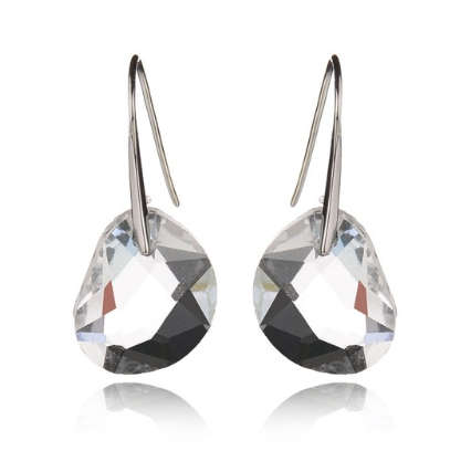 Gorgeous Teardrop White Rolled Gold Imported Earrings
