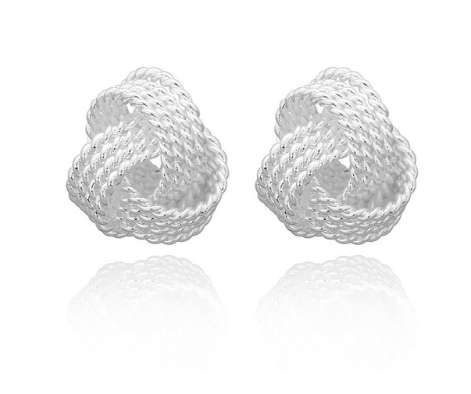 Petite Woven **SissyGirls** 925 Sterling Silver Imported Filled Earrings