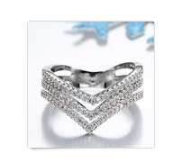 Flashing Imported Simulated White Diamonds Ring