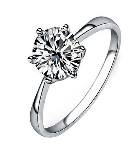 Popular 1.2ct Sim. Diamond Set in 925 Sterling Silver Imported Filled Ring