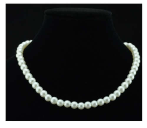 Classy Ileana Simulated One Strand White Imported Pearl Neck Chain