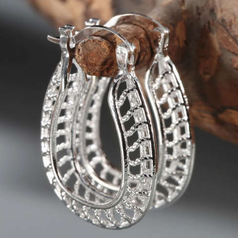 Fantastic Imported White Rolled  Gold  Earrings