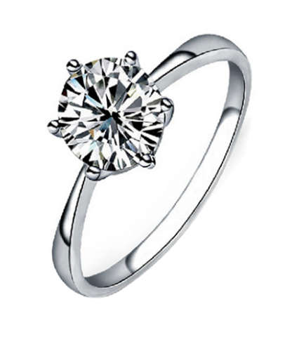 Popular 1.2ct Sim. Diamond Set in 925 Sterling Silver Imported Filled Ring