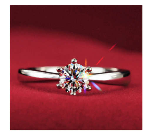 Popular 1.2ct Sim. Diamond Set in 925 Sterling Silver Imported Filled Ring
