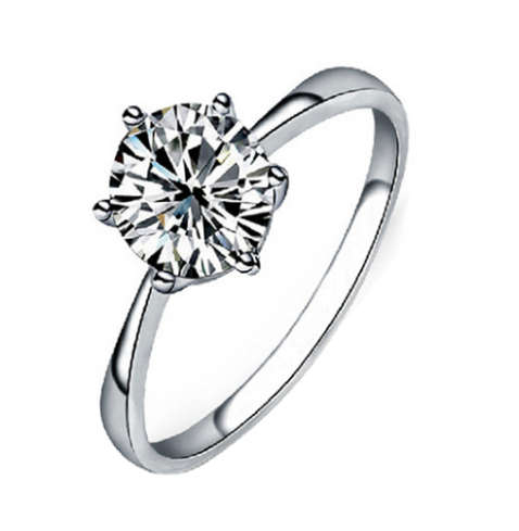 Popular 1.2ct Sim. Diamond Set in 925 Sterling Silver Imported Filled Ring