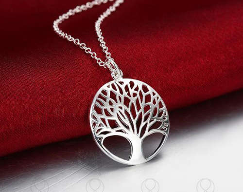 Fancy (SISSYGIRLS) 925 Sterling Silver Tree Of Life Pendant Imported Filled  Jewelry