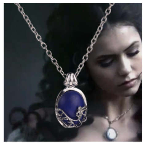Dazzling Imported Bohemian Blue Gemstone Pendant with Matching Neck Chain