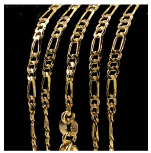 ELEGANT 18KGP YELLOW GOLD 2mm UNISEX IMPORTED NECK CHAIN