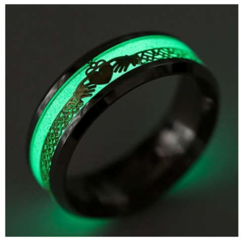 Attractive Unisex Glow in The Dark Wedding/Engagement Ring