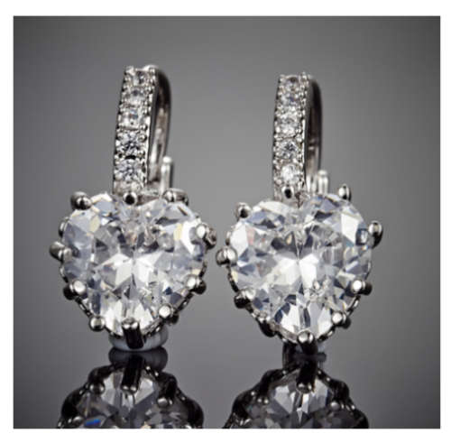 Attractive Sim. White Rolled Gold Imported Diamond Earrings