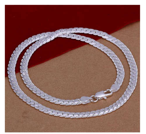 Sparkling Unisex (50cm) 925 Sterling Silver Neck Chain with 925 Marking Imported Filled Jewelry