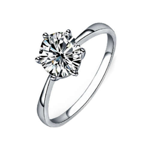 Popular 1.2ct Sim Diamond Set in 925 Sterling Silver Imported Filled Engagement Ring