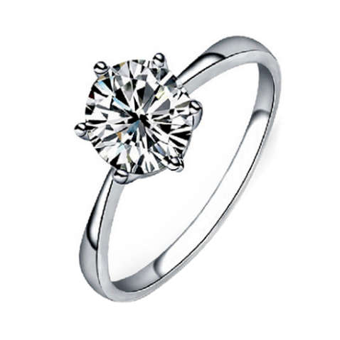 Popular 1.2ct Sim. Diamond Set in 925 Sterling Silver Imported Filled Ring