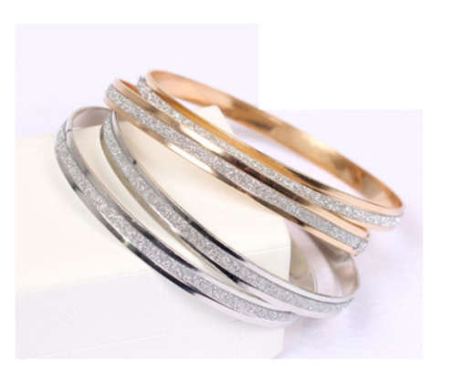 Gorgeous 6mm Imported 2 Gold or 2 Silver Glitter Bangles