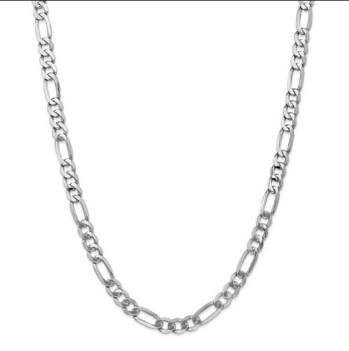 Stylish 4mm Figaro Unisex 925 Sterling Silver Neck Chain Imported Filled Jewellery
