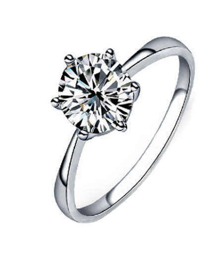 Popular 1.2ct Sim. Diamond Set in 925 Sterling Silver Imported Filled Ring