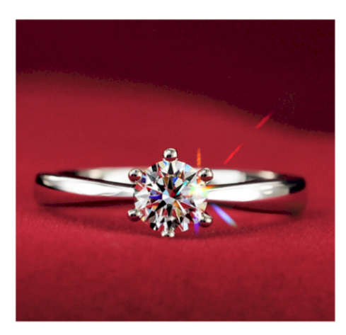 Popular 1.2ct Sim. Diamond Set in 925 Sterling Silver Imported Filled Ring