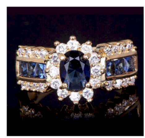 Attractive **SISSYIRLS** Sim Sapphire & Diamond Imported Ring