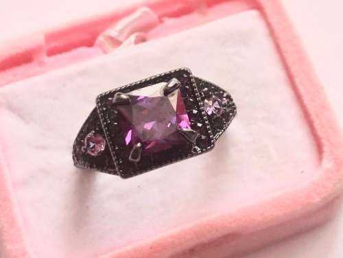 Dazzling Cr Amethyst Ring Imported Quality Jewellery