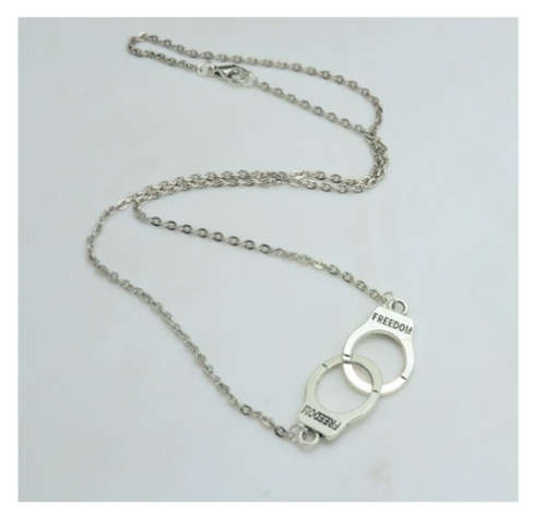 Attractive Handcuffs Choker Pendant with Neck Chain Imported Jewellery